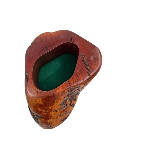 Vintage Burl Wood Jewelry Trinket Box Live Edge - Picture 8 of 10